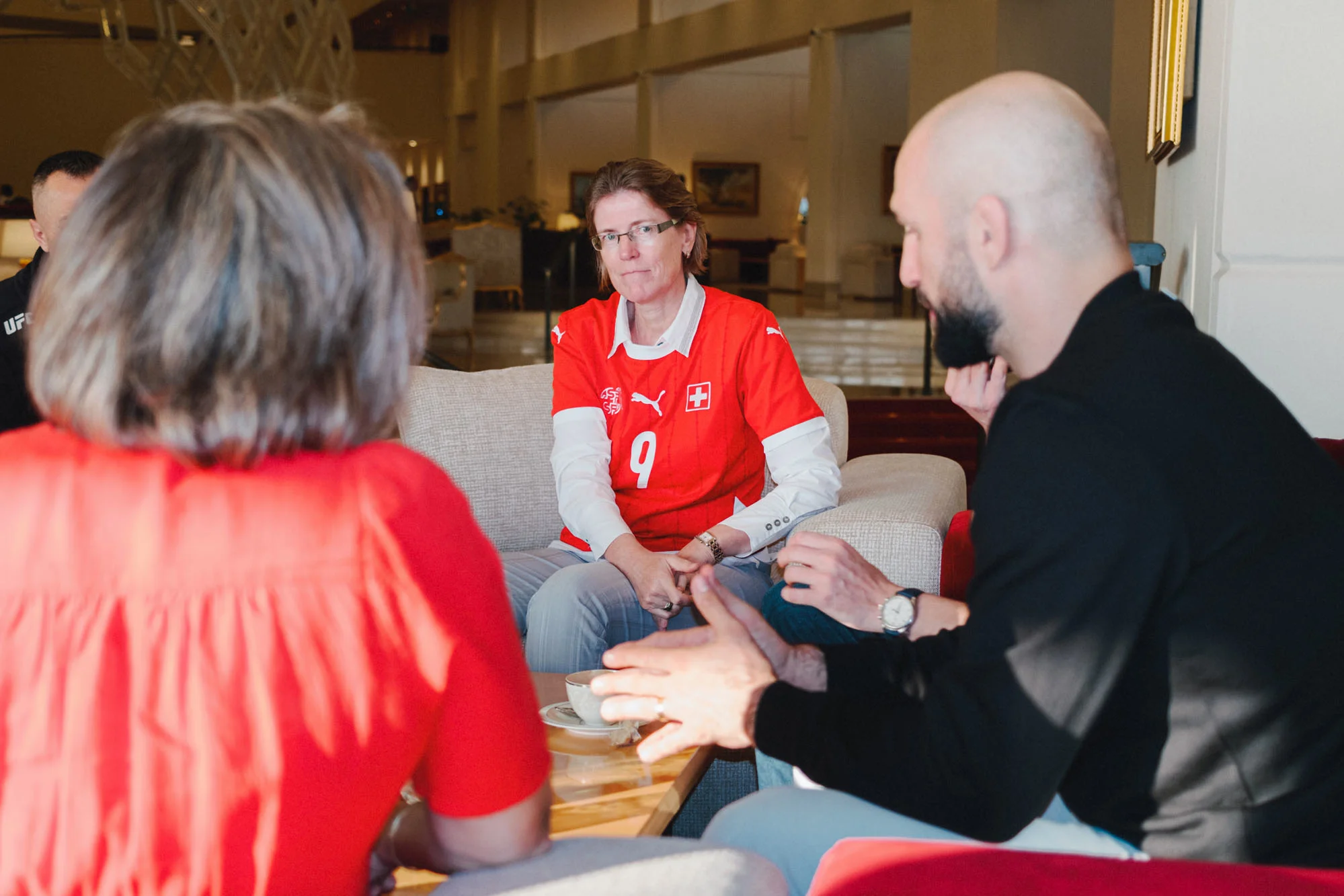 Manifestants groenlandais lors de la manifestation