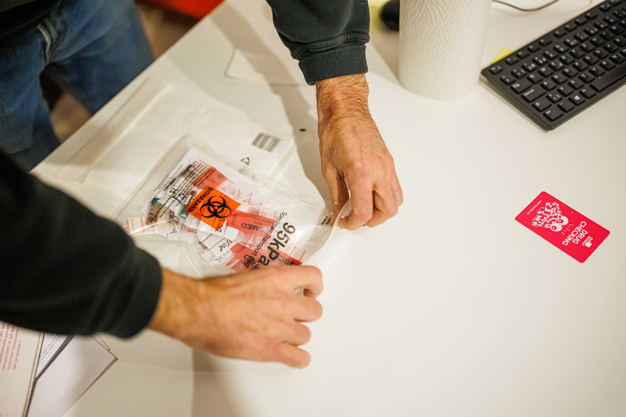 Les échantillons de drogue sont numérotés