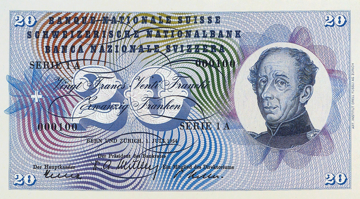 Schweizer good Banknotengeschichte