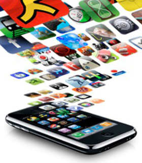 Fliegende Apps.